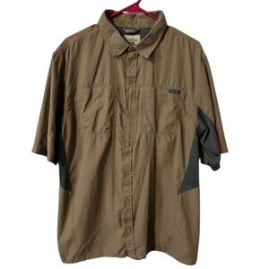 Pacific Trail Men's Shirt Large Short Sleeve‎ Vented Outdoors Hiking Lightweight